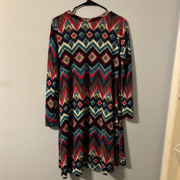 NWT jewel tone long sleeve dress, large - Picture 8 of 12